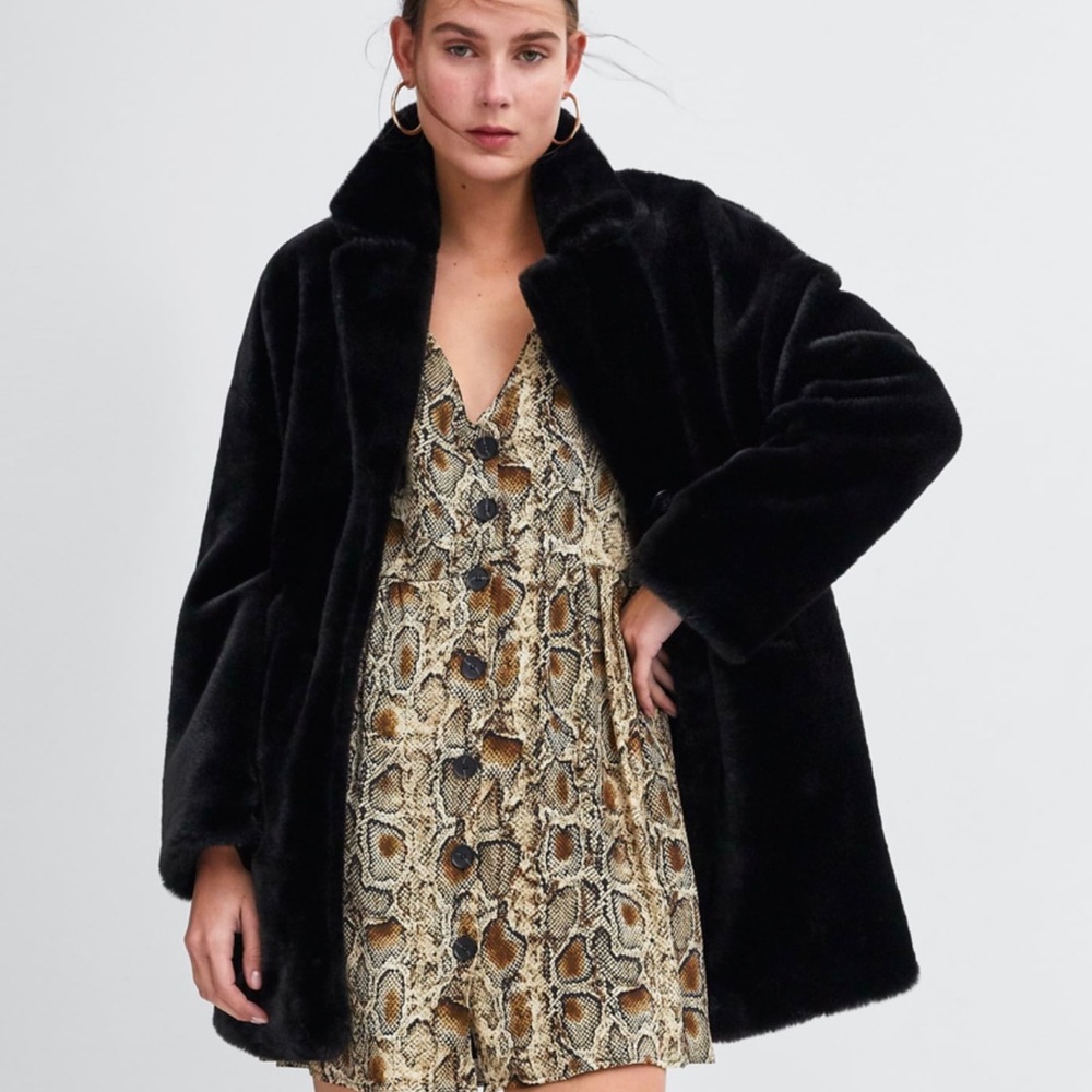 Zara Snakeskin Print Dress Brand New
